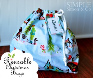 reuseable christmas gift bag