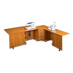double sewing machine cabinet