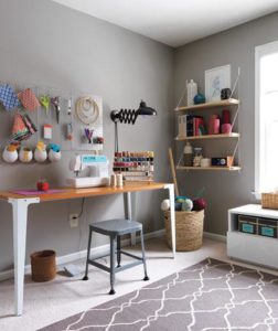 organized sewing room